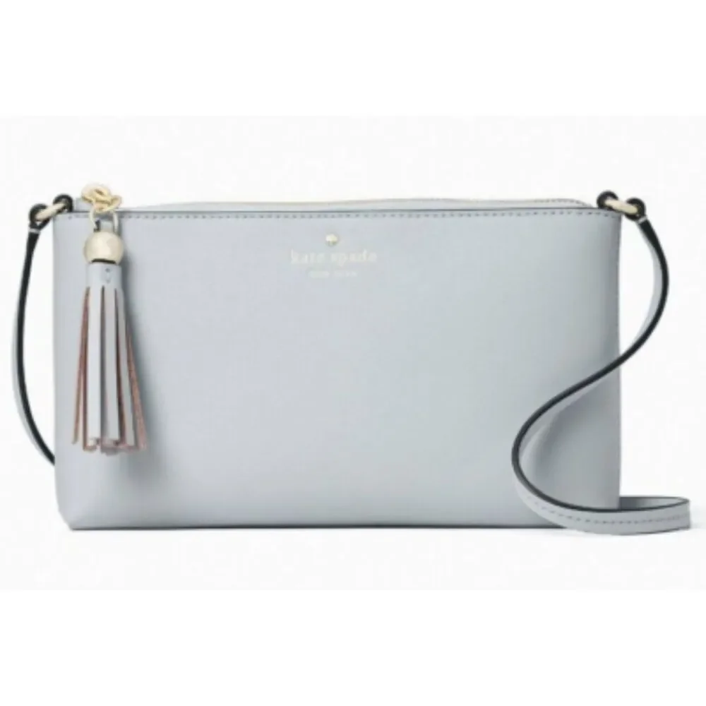 Kate Spade New York Ivy Street Amy Smooth Leather Crossbody In Avalon Mist NWT